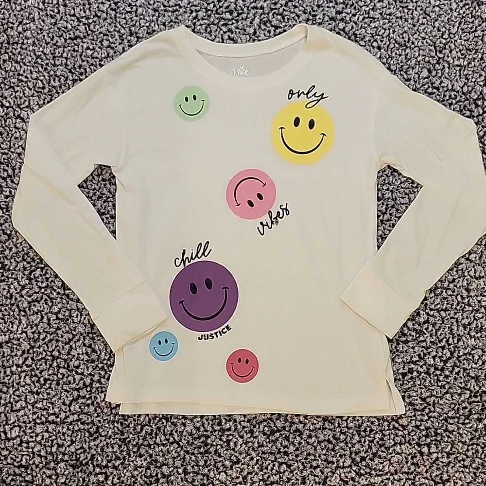 Justice Long Sleeve Top Bundle Flannel, Sweatshirts, T-shirts Girls Size 10
